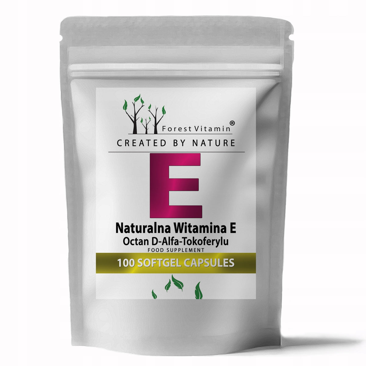 Forest Vitamin Witamina E 100 kaps. Antyoksydant Stres Oksydacyjny Ochrona
