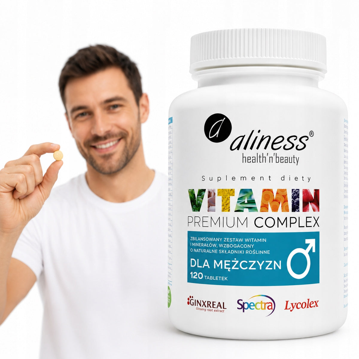 Aliness Premium Vitamin Complex witaminy dla mężczyzn 120 tabletek