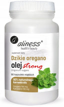 Aliness Olej z Dzikiego OREGANO STRONG Karwakrol 90% Odporność BAKTERIE 90k