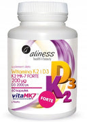 Witamina K2 MK7 100 mcg + D3 2000 IU Aliness Kości Odporność