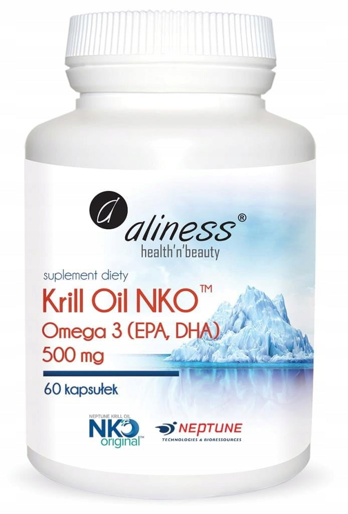 OLEJ Z KRYLA ANTARKTYCZNEGO z ASTAKSANTYNĄ OMEGA-3 KWASY EPA DHA 60 kaps