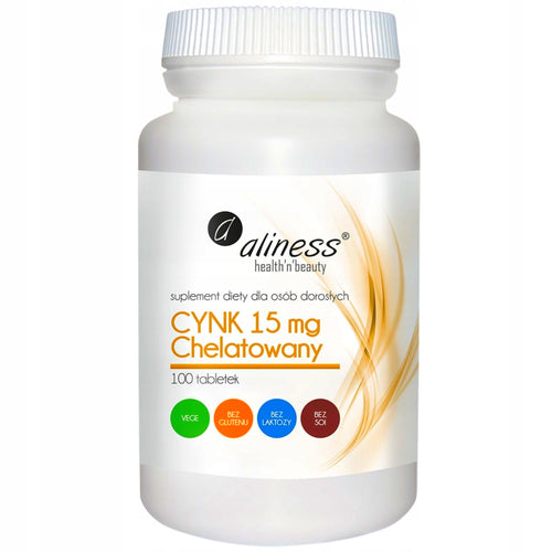 Aliness, Cynk Chelatowany 15 mg, 100 tab.