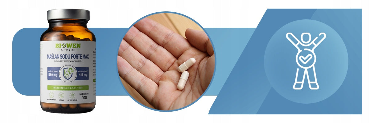 MAŚLAN SODU FORTE MAX BIOWEN 580 MG MIKROKAPSUŁKI DOJELITOWE 100 KAP JELITA