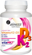 Witamina K2 MK7 100 mcg + D3 2000 IU Aliness Kości Odporność