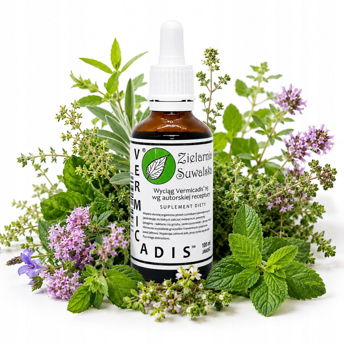 Vermicadis Krople 50ml Ekstrakt Ziołowy Jelita Trawienie Zielarnia