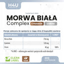 MORWA BIAŁA Complex CYNAMON CHROM Odchudzanie Cukrzyca Glukoza H4U