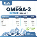 OMEGA 3 FORTE 120 KAPSUŁEK OLEJ RYBI EPA DHA 1000 MG DLA SERCA I MÓZGU