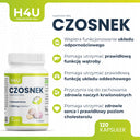 Czosnek Bezzapachowy H4U 3000 mg 120 kapsułek Odporność Serce DER 100:1