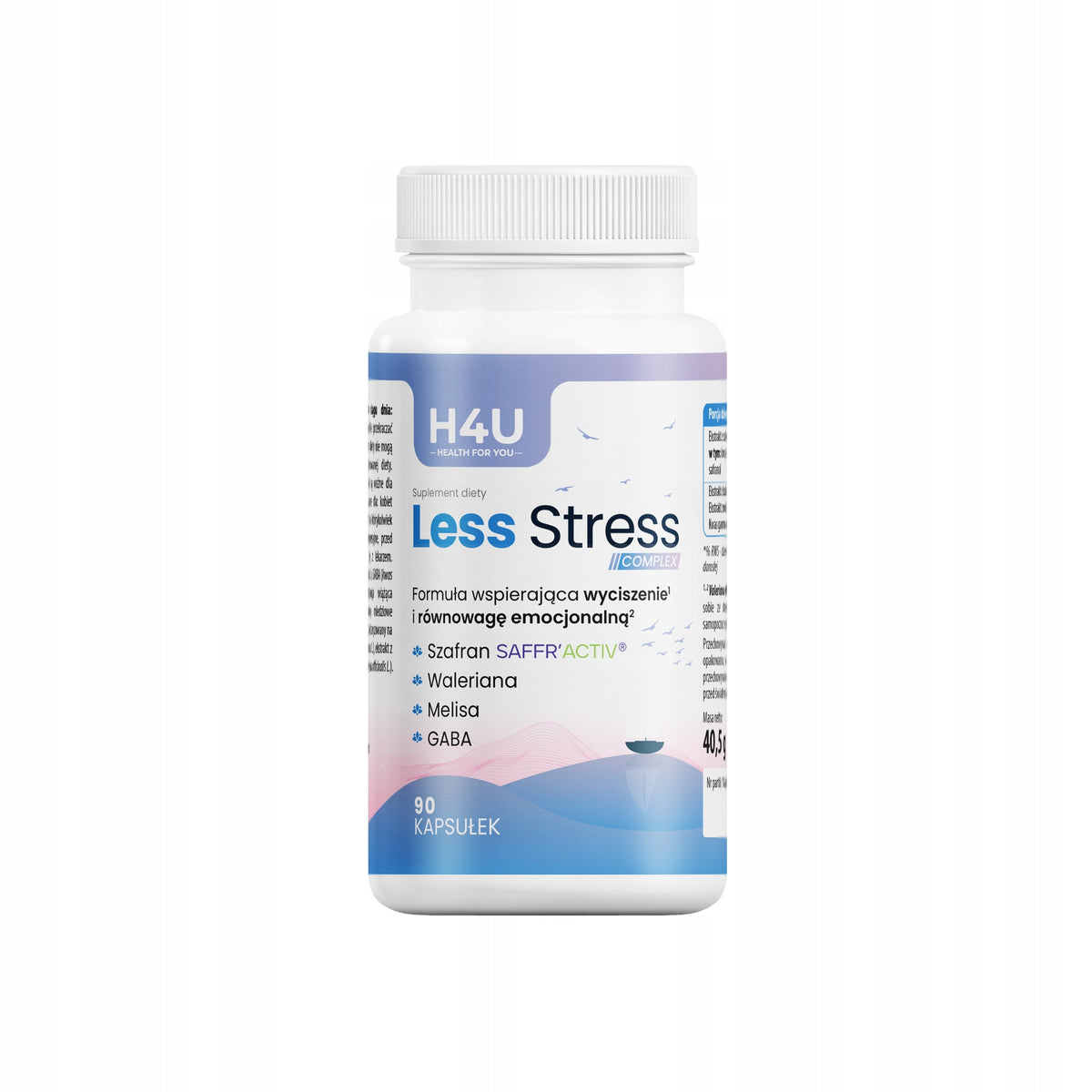 LESS STRESS COMPLEX H4U 90 kapsułek Wsparcie wyciszenia Spokój Stres Relaks