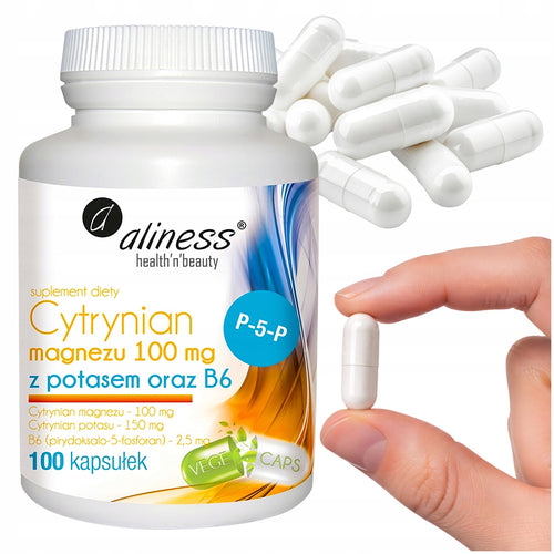 Aliness, Cytrynian Magnezu z Potasem x 100 VEGE kaps.