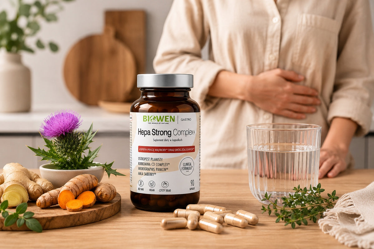 Biowen Hepa Strong Complex+ 90 kaps. Wątroba Ostropest Kurkuma NAC Detoks