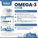 OMEGA 3 FORTE 120 KAPSUŁEK OLEJ RYBI EPA DHA 1000 MG DLA SERCA I MÓZGU