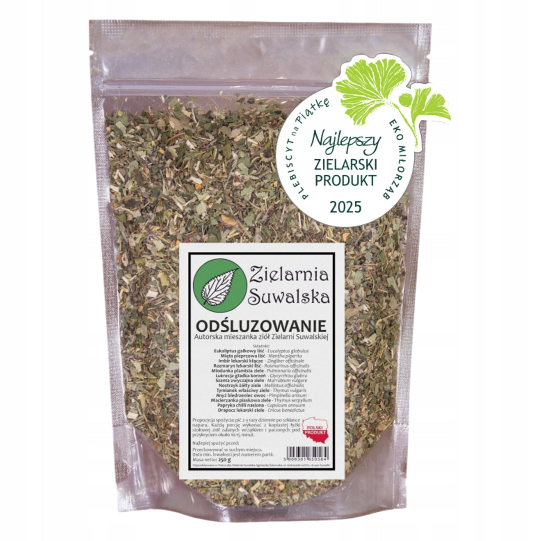 ZIOŁA NA ODŚLUZOWANIE ZIELARNIA SUWALSKA DROGI ODDECHOWE PŁUCA OCZYSZCZANIE