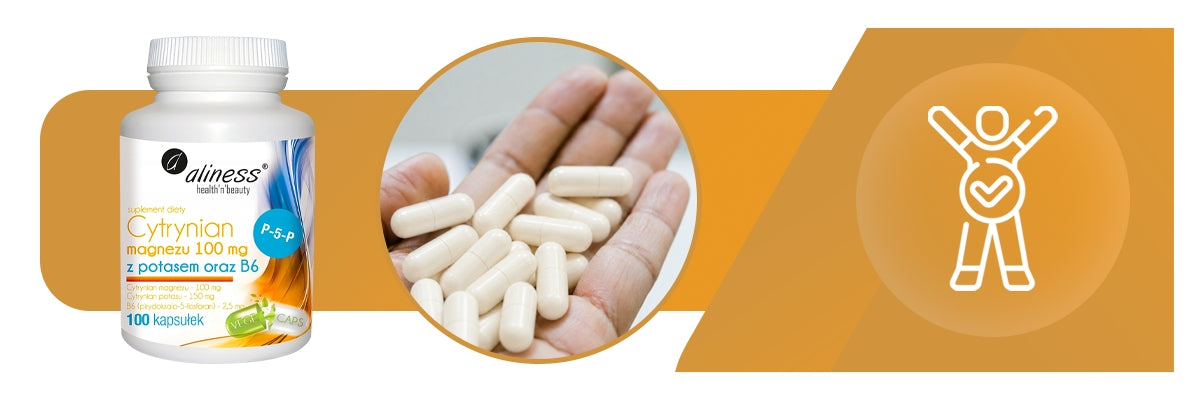 ALINESS CYTRYNIAN MAGNEZU POTAS + B6 MAGNEZ 100 MG SERCE CIŚNIENIE SKURCZE