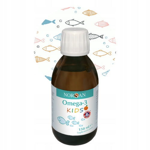 OMEGA 3 DLA DZIECI NORSAN FISK 150 ML DHA EPA WITAMINA D3 SMAK POMARAŃCZOWY