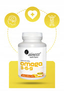 ALINESS OMEGA 3-6-9 KWASY DHA EPA MÓZG PAMIĘĆ ODPORNOŚĆ SERCE WZROK 90 KAPS