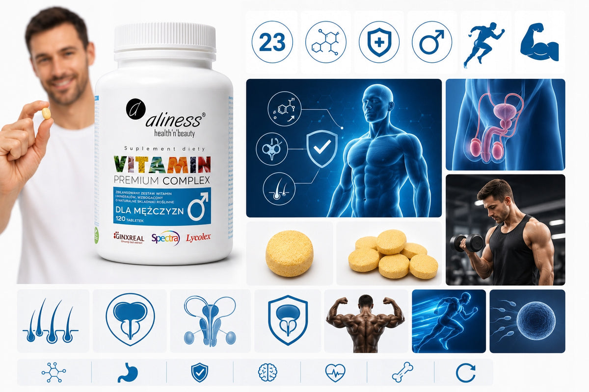 Aliness Premium Vitamin Complex witaminy dla mężczyzn 120 tabletek