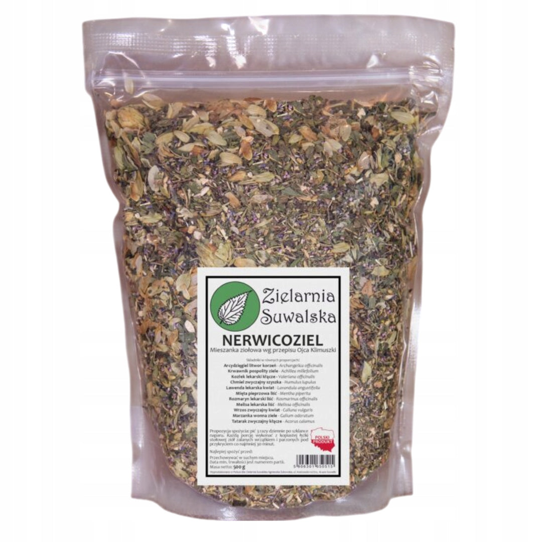 Nerwicoziel Klimuszki 500g mieszanka ziołowa do picia melisa kozłek chmiel