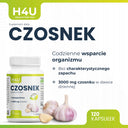 Czosnek Bezzapachowy H4U 3000 mg 120 kapsułek Odporność Serce DER 100:1
