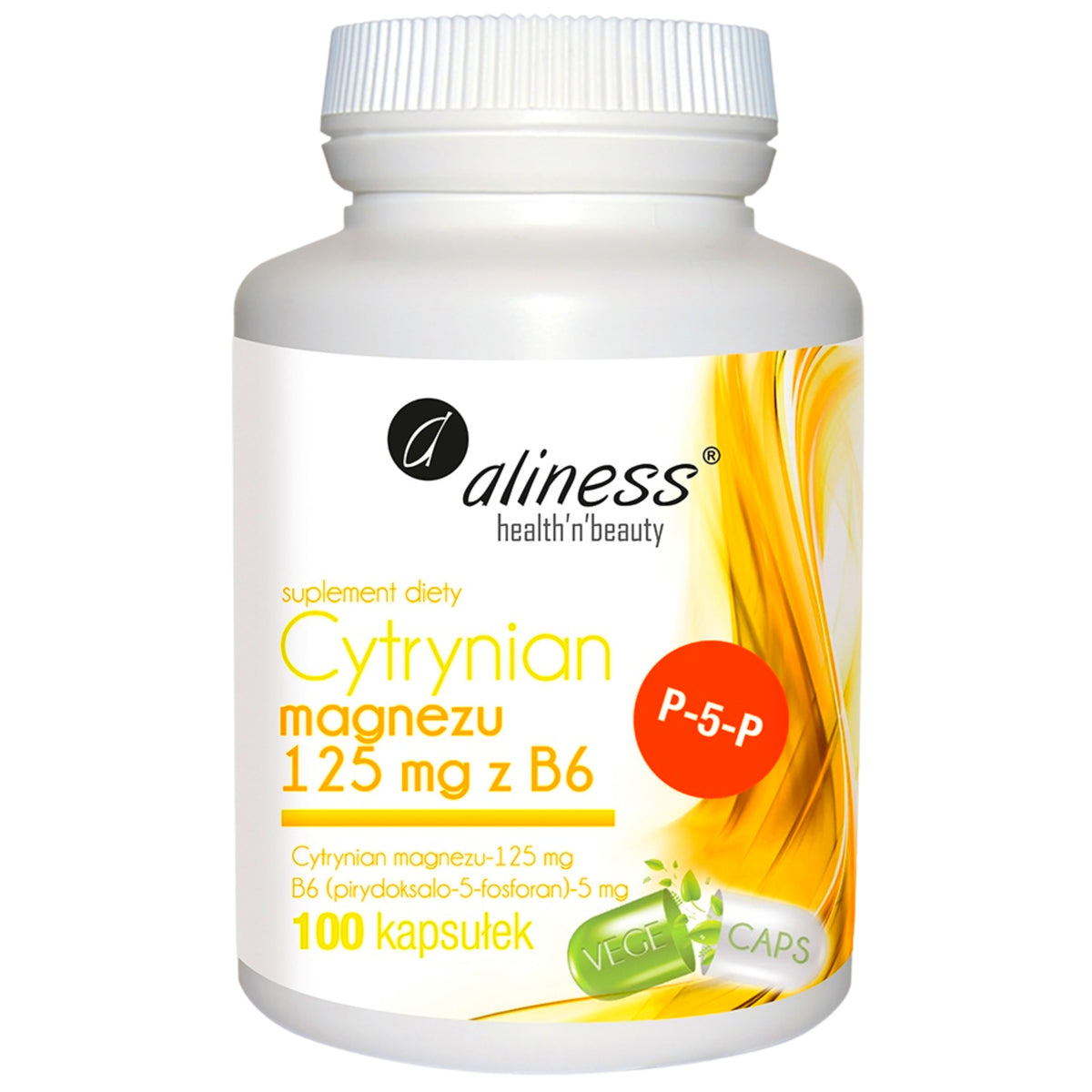 ALINESS CYTRYNIAN MAGNEZU 125 MG B6 100 KAPS MIĘŚNIE ZMĘCZENIE ODPORNOŚĆ