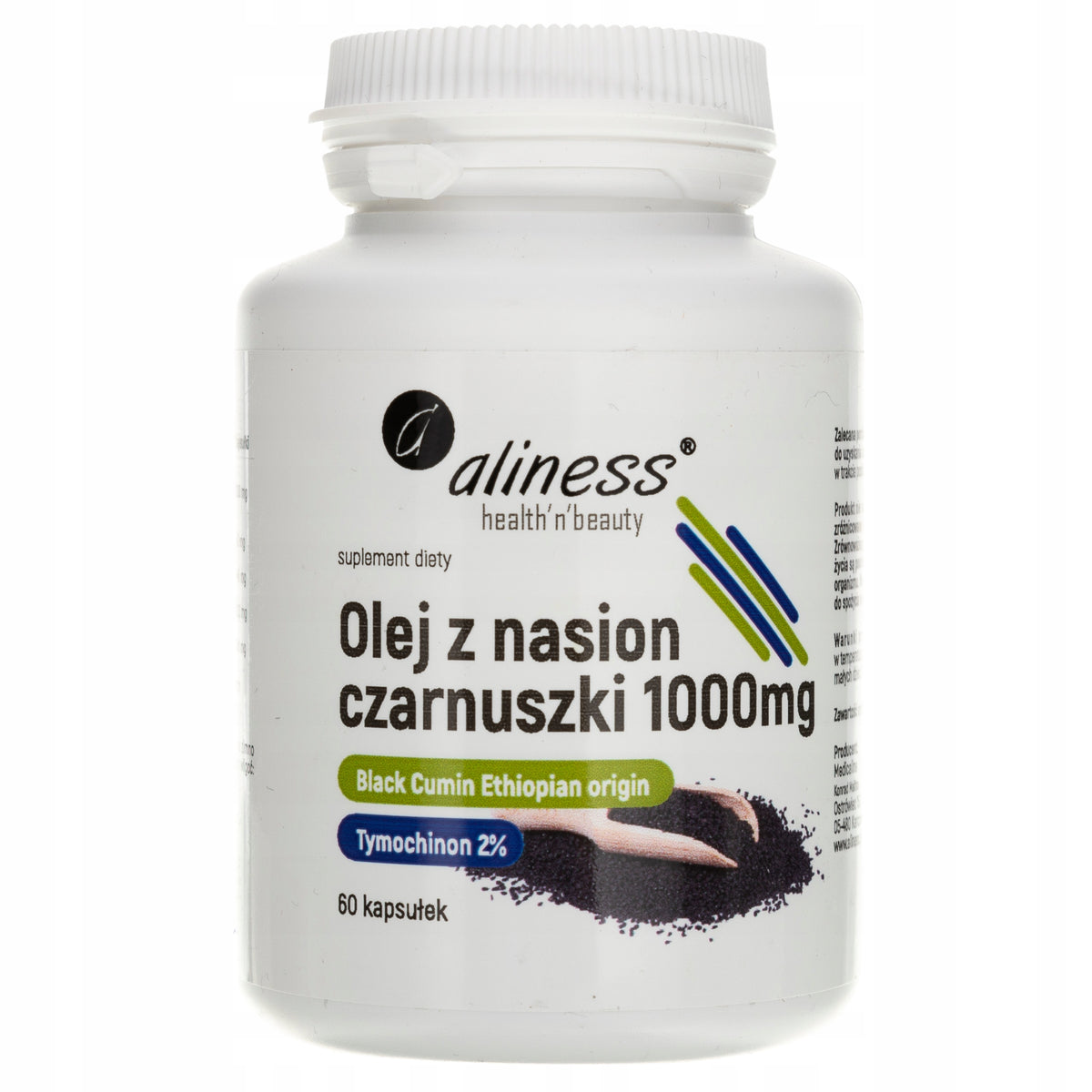 Aliness Olej z Nasion Czarnuszki 1000 mg 60 kaps | Wysoka jakość