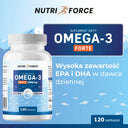 NURTI FORCE Omega-3 Forte 120 Wysoka zawartość EPA DHA, serce mózg wzrok