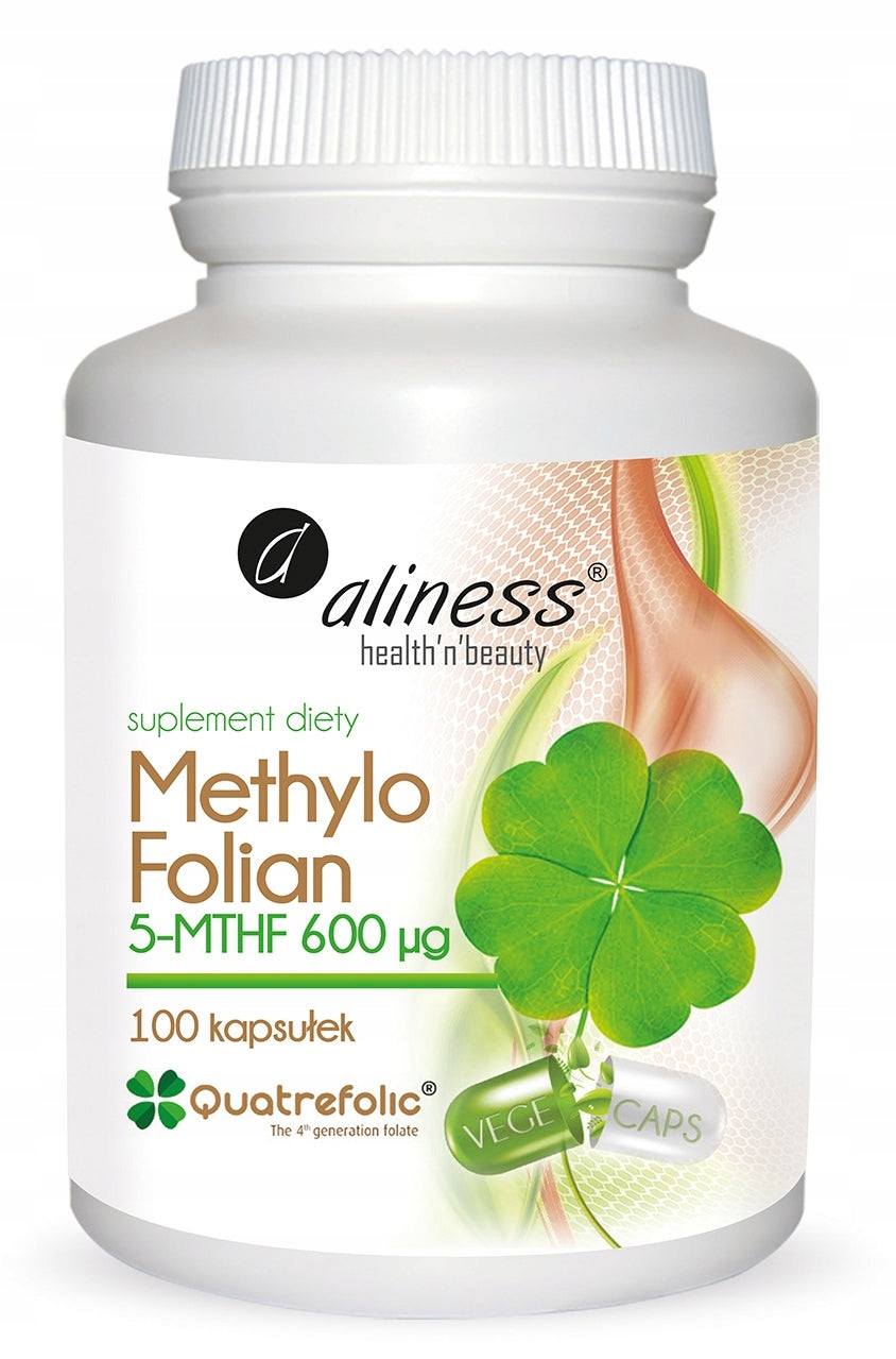 ALINESS METHYLO FOLIAN 5-MTHF 600MCG 100 KAPSUŁEK ZMĘCZENIE CIĄŻA ZDROWIE