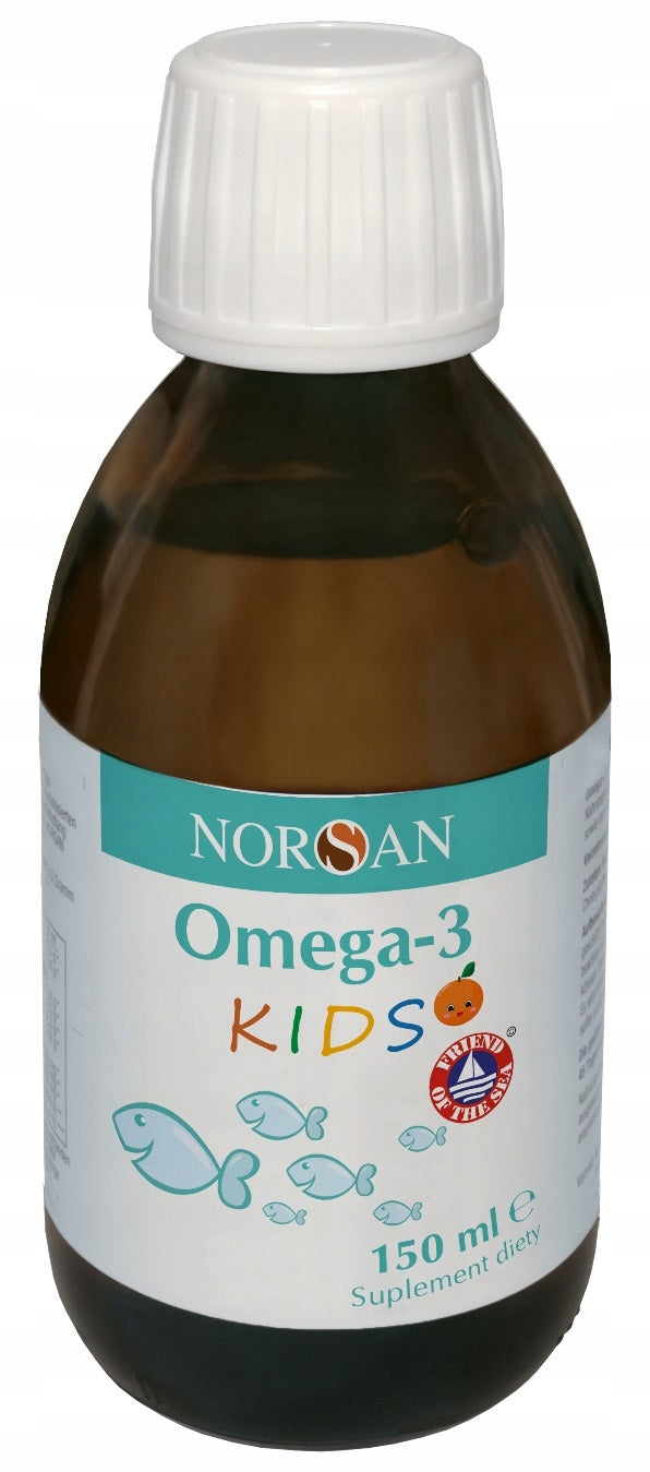 OMEGA 3 DLA DZIECI NORSAN FISK 150 ML DHA EPA WITAMINA D3 SMAK POMARAŃCZOWY