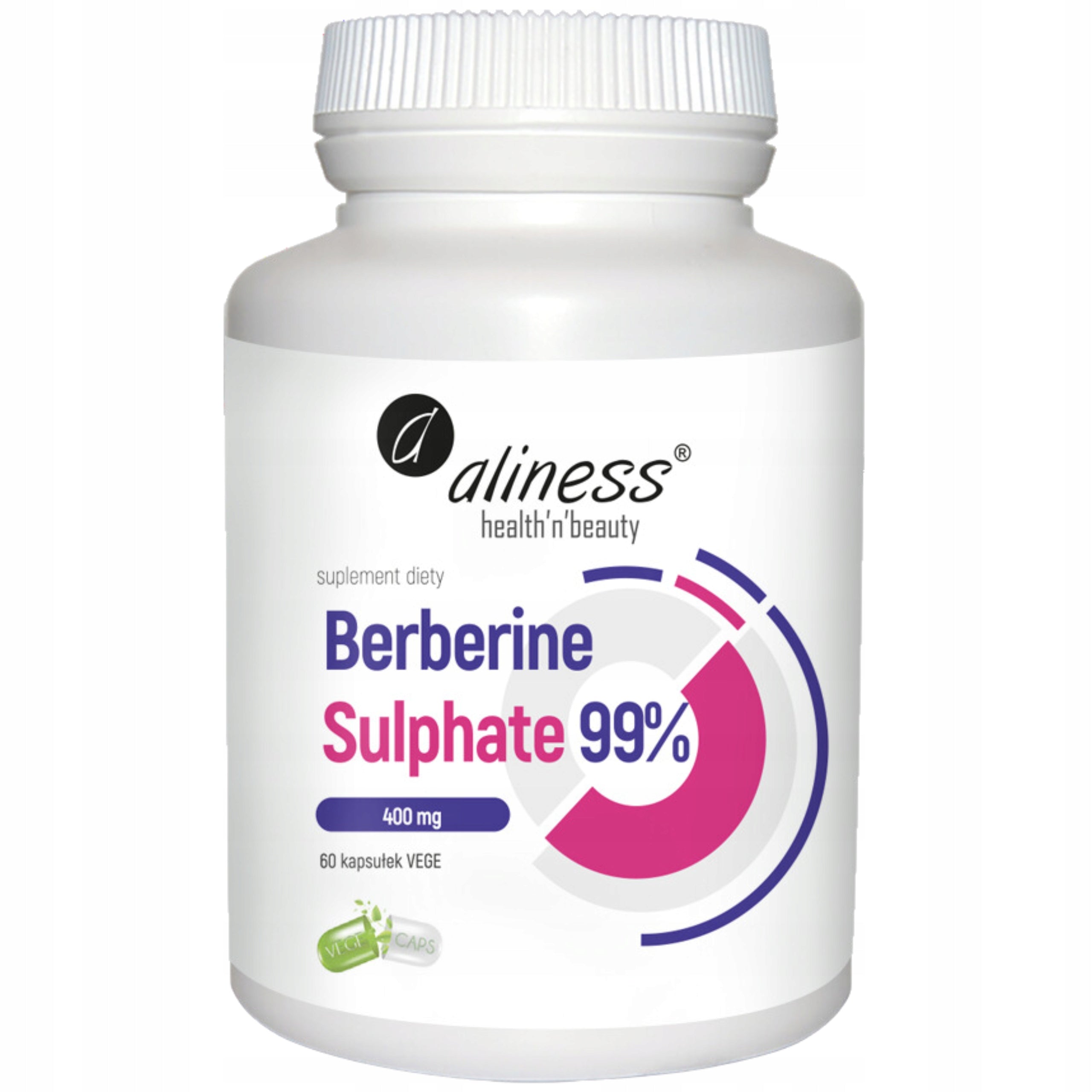 ALINESS BERBERYNA SIARCZAN 98% 400 MG 60 KAP ODCHUDZANIE CUKRZYCA TRAWIENIE