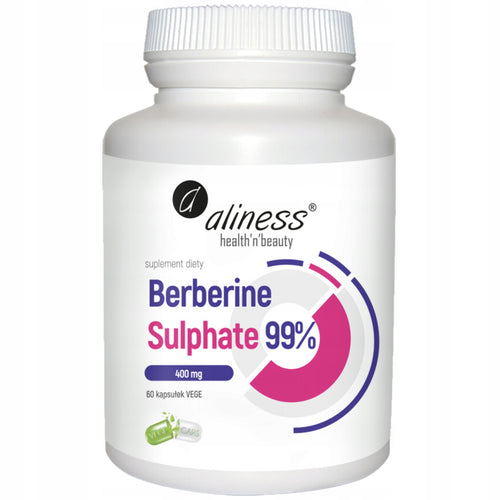 ALINESS BERBERYNA SIARCZAN 98% 400 MG 60 KAP ODCHUDZANIE CUKRZYCA TRAWIENIE