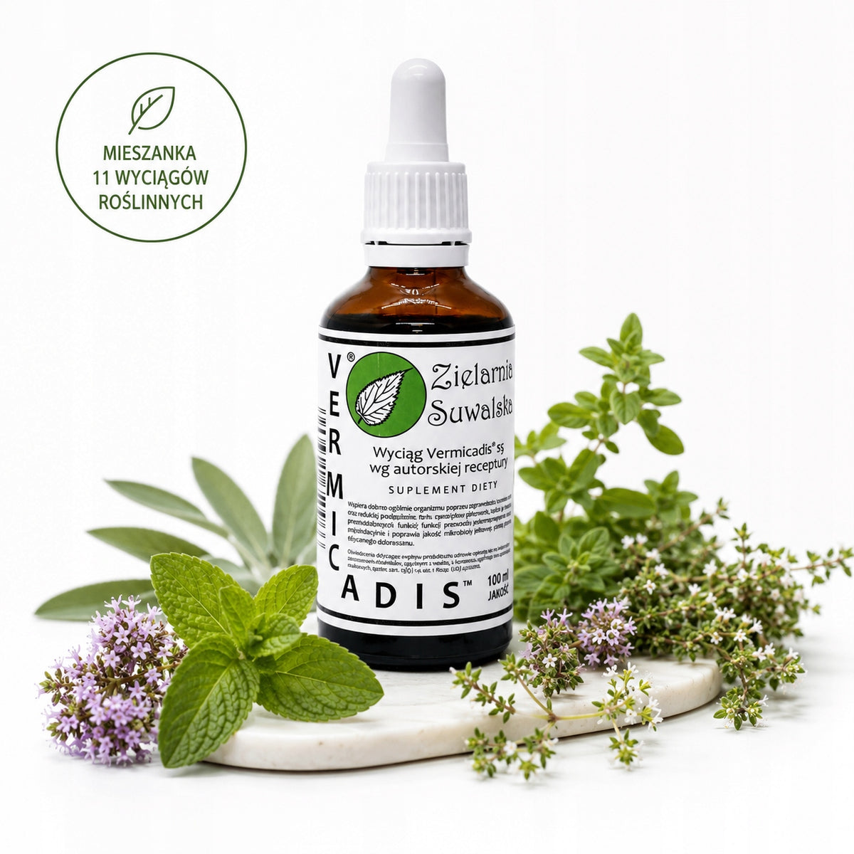 Vermicadis Krople 50ml Ekstrakt Ziołowy Jelita Trawienie Zielarnia