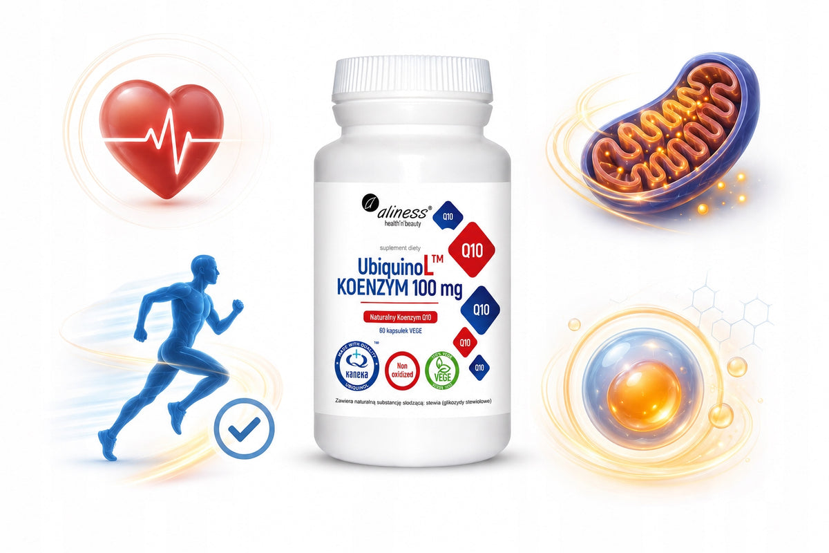 Suplement diety Aliness Ubiqinol Koenzym Q10 100 mg 60 kapsułek
