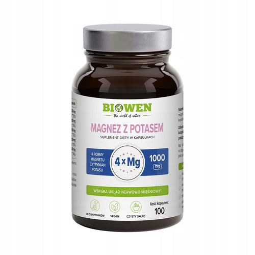 Magnez 4X z Potasem - 100 kapsułek
