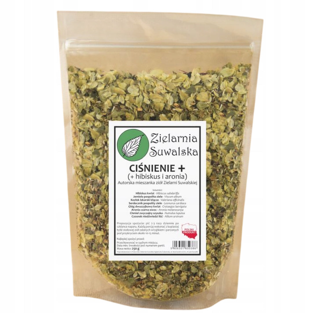Mieszanka ziołowa Zielarnia Suwalska z hibiskusem i aronią 250 g ciśnienie