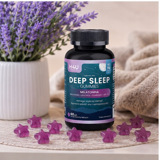 Żelki z melatoniną na sen H4U Deep Sleep Gummies melatonina 60 sztuk