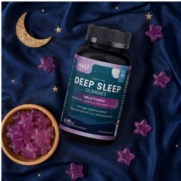 Żelki z melatoniną na sen H4U Deep Sleep Gummies melatonina 60 sztuk