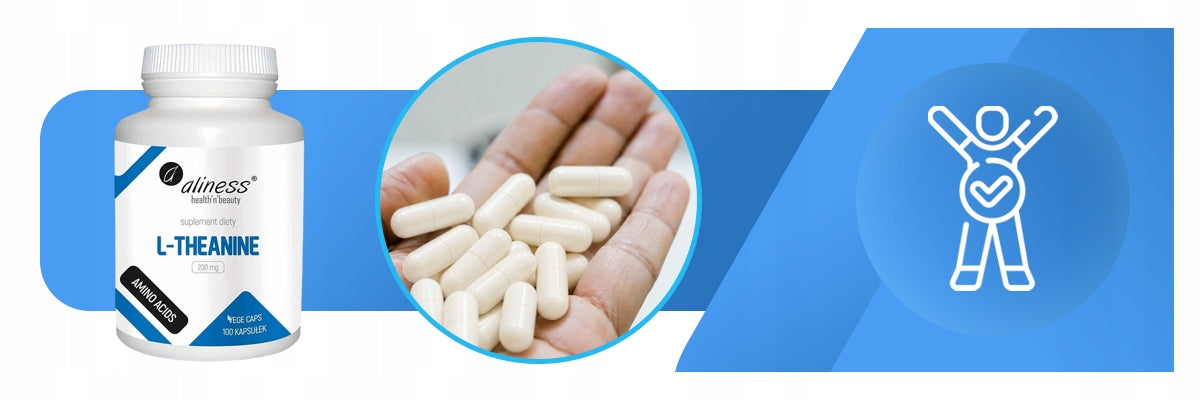 ALINESS L-THEANINE 200 MG 100 KAPS TEANINA SPOKÓJ STRES RELAKS ODPRĘŻENIE